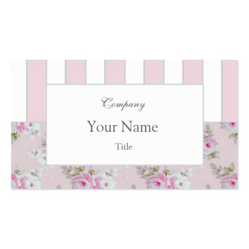 Rose & Stripe Business Card_Pink (front side)