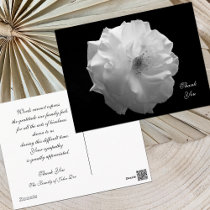 Rose Sympathy Thank You Postcard