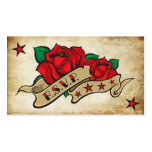 Rose Tattoo Custom RSVP Business Card Templates
