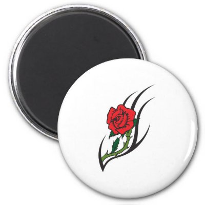 Rose Tattoo Design Fridge Magnets by doonidesigns