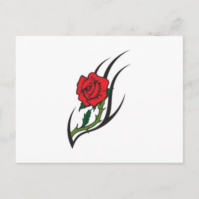 Rose Tattoo Design Postcards by doonidesigns