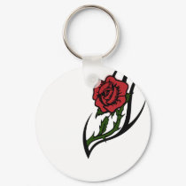 Rose tattoo keychains