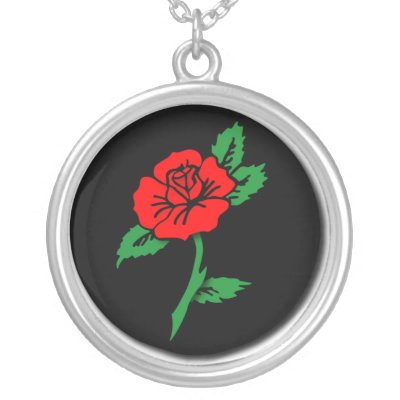 Rose tattoo old school related design made by Patjila a necklace decoration