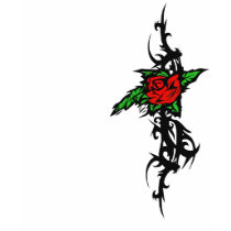 rose tribal t-shirts by daveshirtz rose tribal t-shirts
