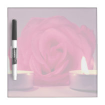 rose two candles dark pink floral image dry erase boards