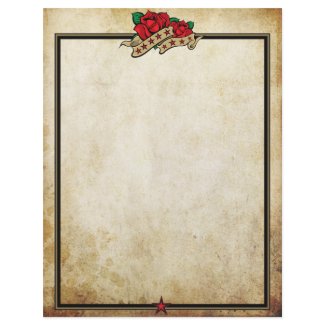Rose Urban Tattoo Theme letterhead