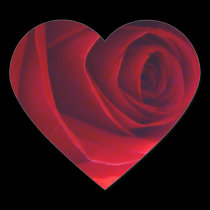 Rose Valentine Heart stickers