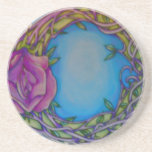 rose vine beverage coasters