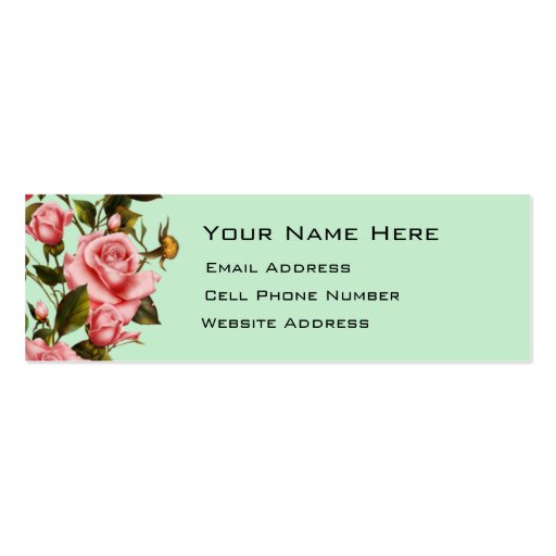 Rose Vine Skinny Profile Card Business Card Template