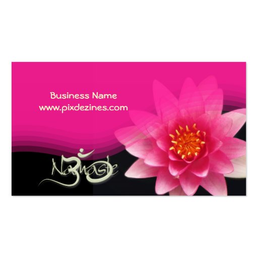 Rose water lilly, om Business card (back side)
