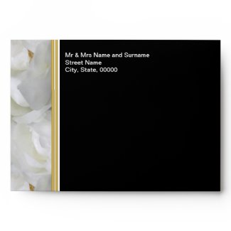 Rose wedding elegant stylish invitations envelope