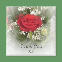 Rose Wedding Favor Magnet by elenaind Rose Wedding Favor Magnet