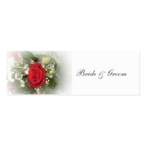 Rose Wedding Favor Tag business cards