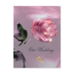 Rose Wedding Invitation Post Card