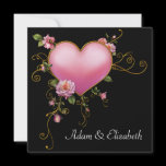 Rose Wedding Pink Heart Black Gothic Wedding