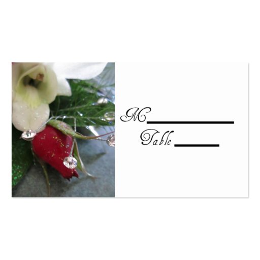 Rose Wedding Placecards Business Card