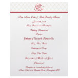 Rose Wedding Program Letterhead Design