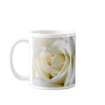 Rose White Coffee Mugs