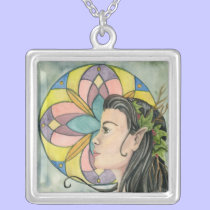 Rose Window Fairy necklaces