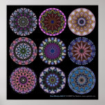 Rose Window Quilt #1 Posters