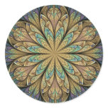 Rose Window Round Stickers
