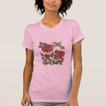Rose with Hummingbird Tee Shirt