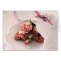rose with linens greeting card
