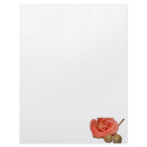 Rose with wooden percussion bell mallets letterhead design