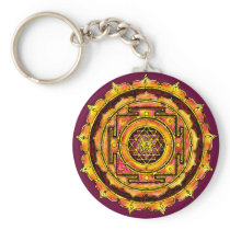 Rose Yantra Keychain