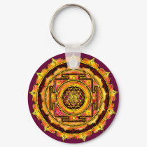 Rose Yantra Keychain