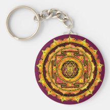 Rose Yantra Keychain