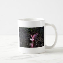 Roseate Spoonbill, fishing Coffee Mug