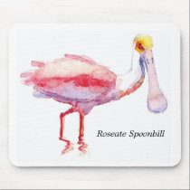 Roseate Spoonbill mouse pad mousepads