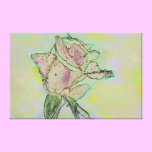 Rosebud with raindrops canvas prints