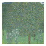 Rosebushes Under the Trees Gustav Klimt GalleryHD Poster