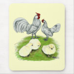 Rosecomb Bantams and Chicks Mouse Pads