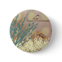 Rosegold Pussy WIllow Bird Design Botton buttons