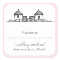Rosemary Beach Welcome Label stickers