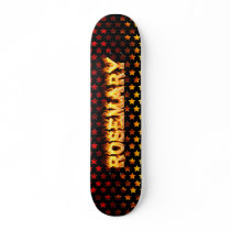 Rosemary skateboard fire and flames design