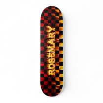 Rosemary skateboard fire and flames design