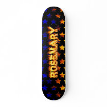 Rosemary skateboard fire and flames design