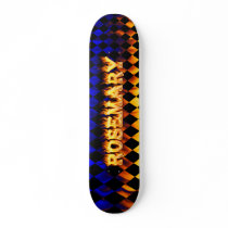 Rosemary skateboard fire and flames design