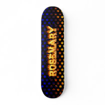 Rosemary skateboard fire and flames design