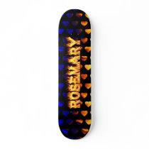 Rosemary skateboard fire and flames design