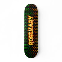 Rosemary skateboard fire and flames design