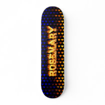 Rosemary skateboard fire and flames design