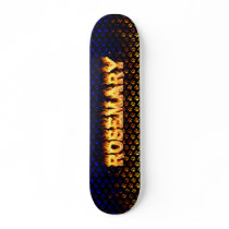Rosemary skateboard fire and flames design