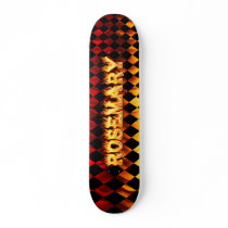 Rosemary skateboard fire and flames design