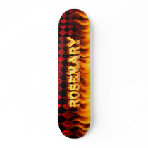 Rosemary skateboard fire and flames design
