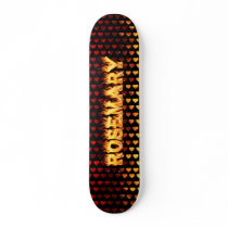 Rosemary skateboard fire and flames design